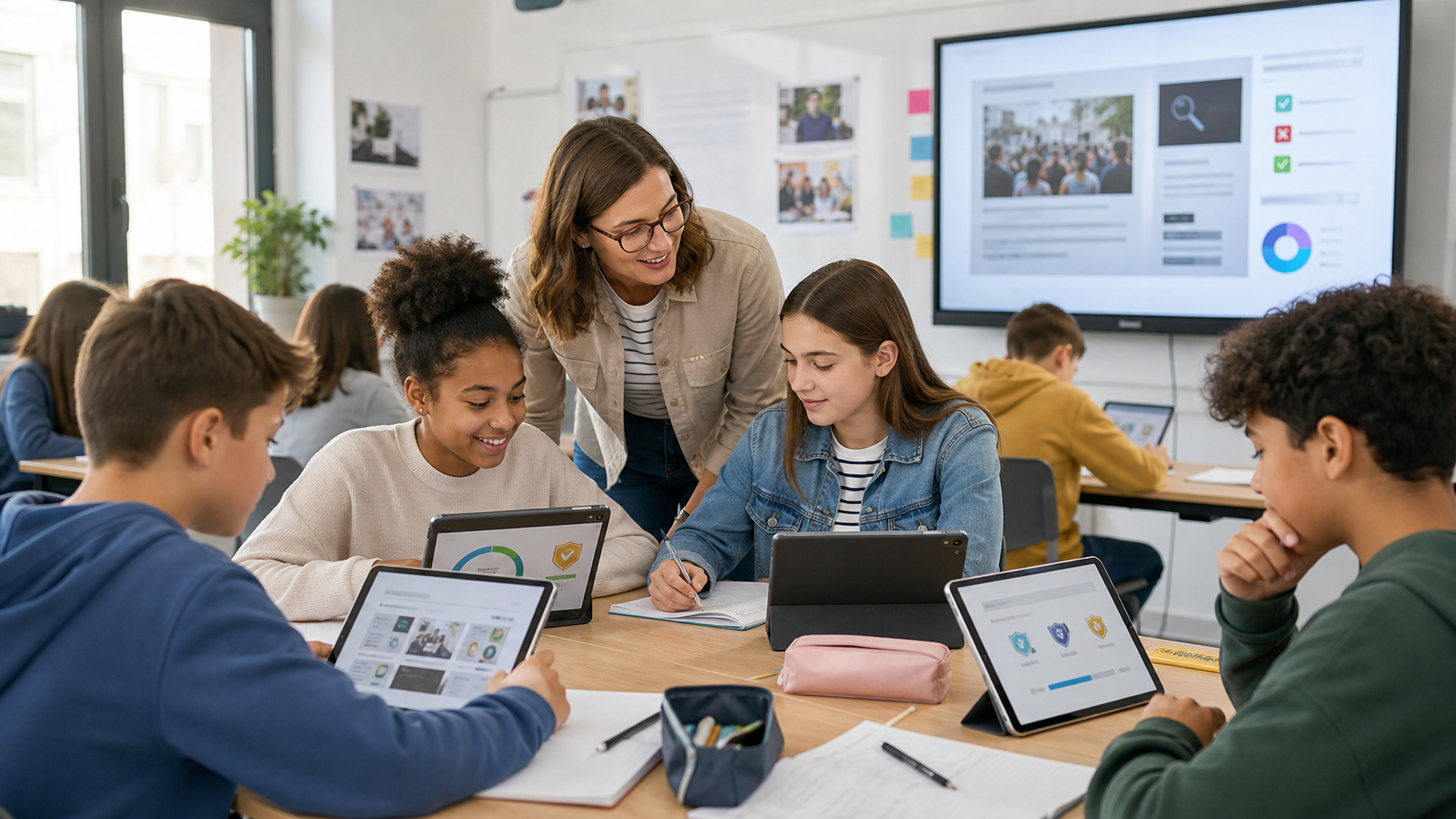 Classe utilisant InfoScope pour analyser des sources et progresser en éducation aux médias